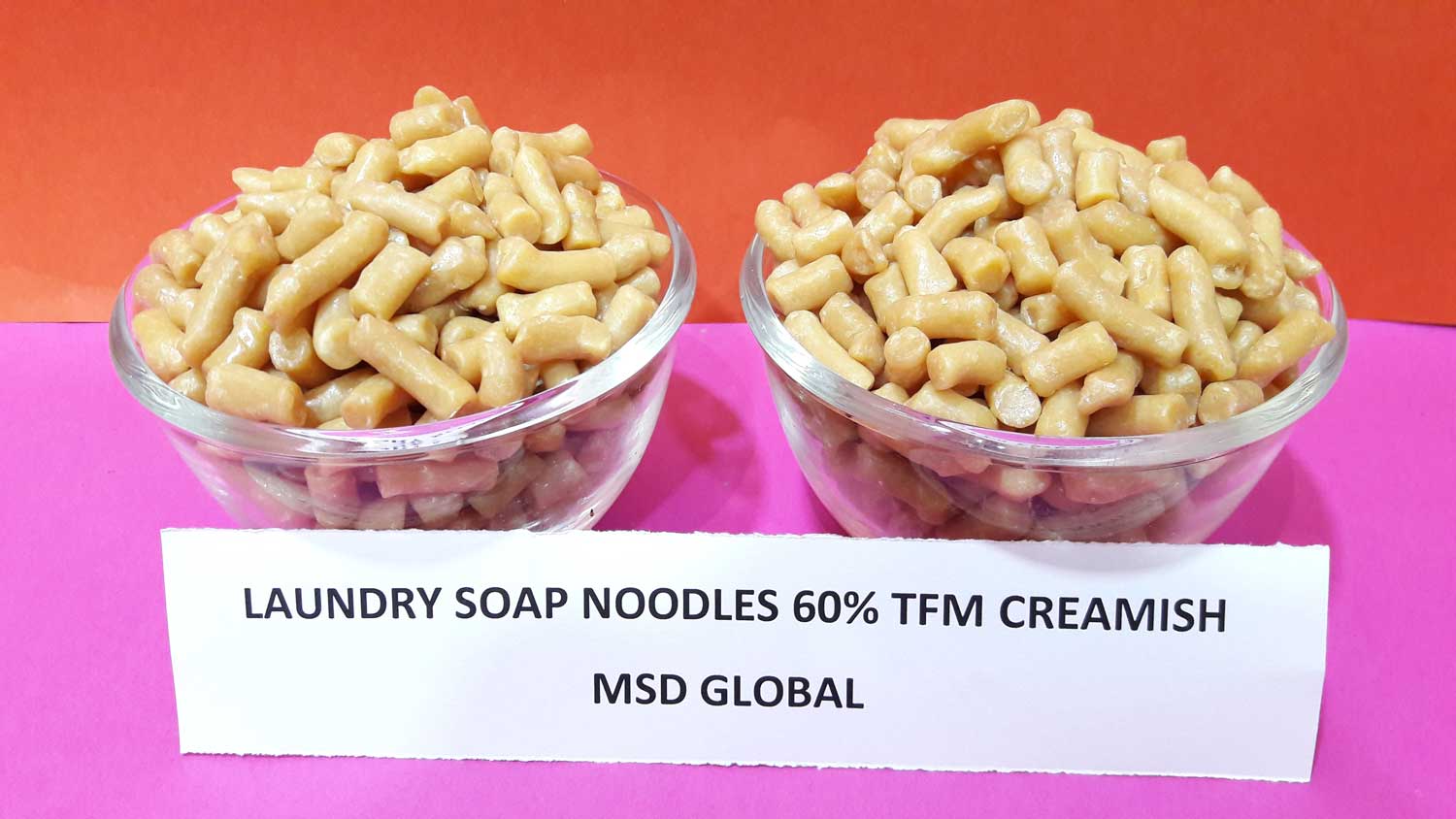 Laundry soap noodles 60 TFM creamish